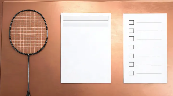 Illustration of a badminton procurement communication desk