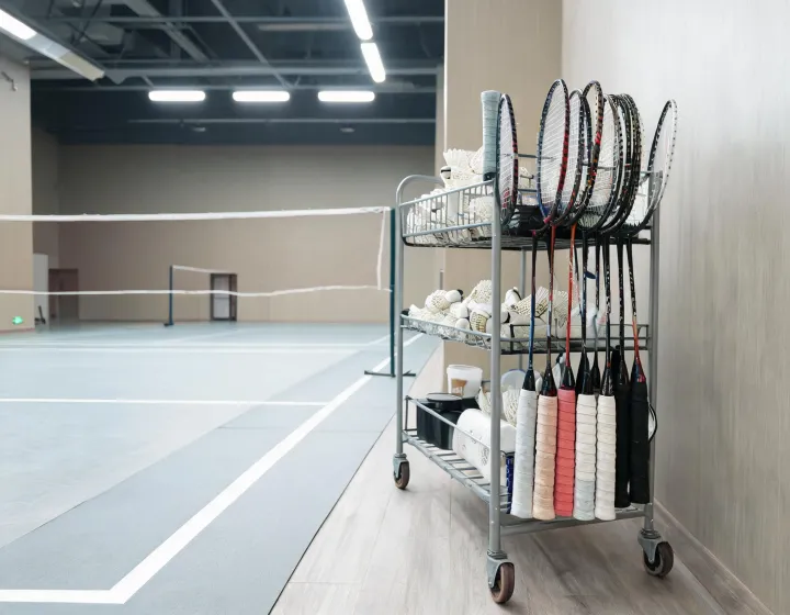 Rackets prepared for club training